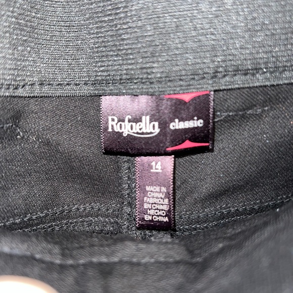 Rafaella Black Straight-Leg stretch Pants 14 EUC - Picture 4 of 4